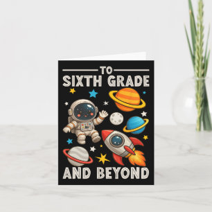 Cartão Para O Sexto Grau E Além Do Astronauta Engraçado D