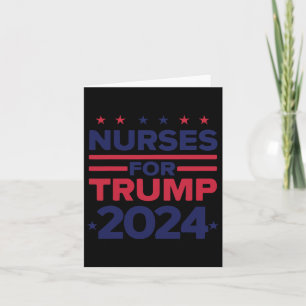 Cartão Para O Sinalizador Trump 2024 Nurses Support Trump