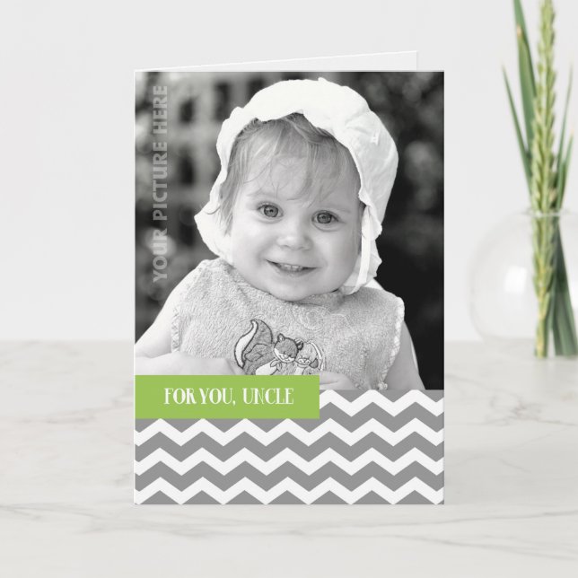 Cartão Para o Tio na Foto Personalizada do Dia de os pais (Frente)