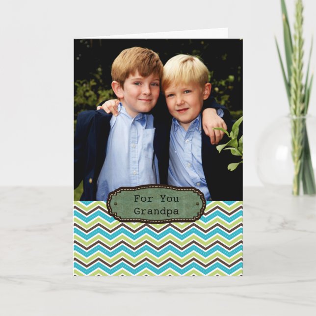 Cartão para o vovô no dia dos pais (Frente)