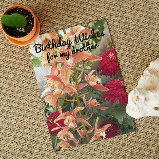 Cartão Para Orquídeas Irmãs e Aniversário Floral de Mães  (In Situ)