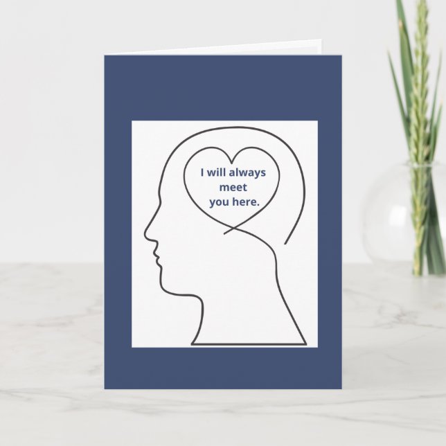 Cartão Para os entes queridos longe de nós. (Frente)