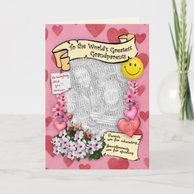 Cartão Para os maiores avós do mundo (Frente)
