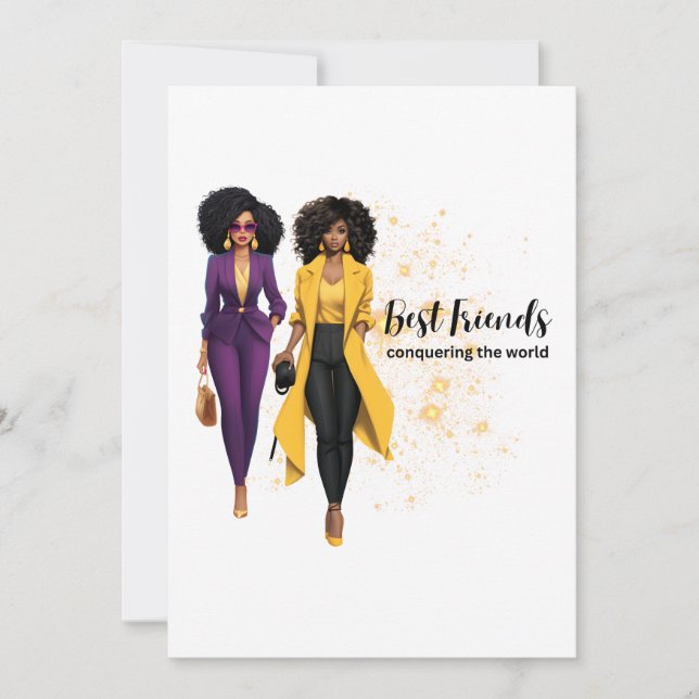 Cartão para os melhores amigos Para um verdadeiro  (Frente)