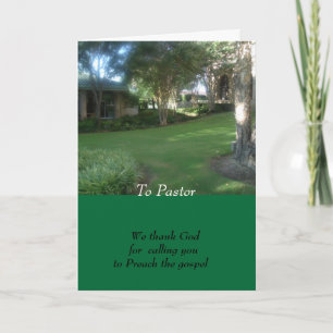 Cartão Para Pastor