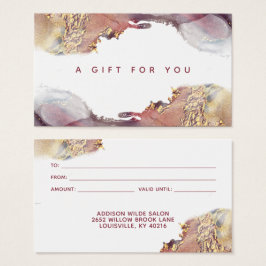 Cartão para Presente Líquido De Arte Moderna Roxo