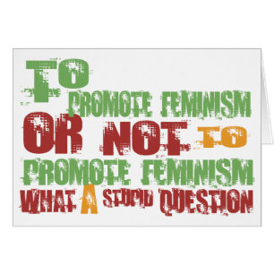 Cartão Para promover o feminismo