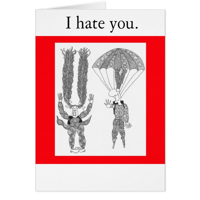 Cartão pára-quedas, eu deio-o (Frente)