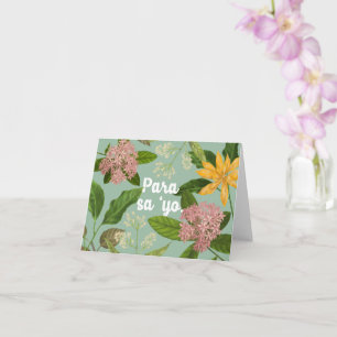 Cartão "Pará sa 'yo" (para você) Flores Filipinas