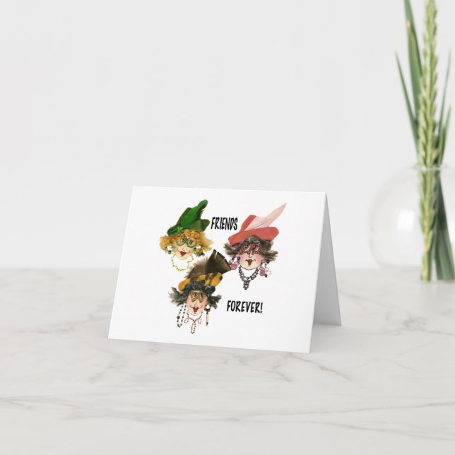 Cartão para sempre com três amigos (Frente)