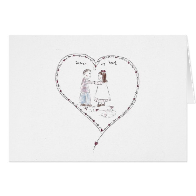 Cartão para sempre em meu coração (Frente Horizontal)