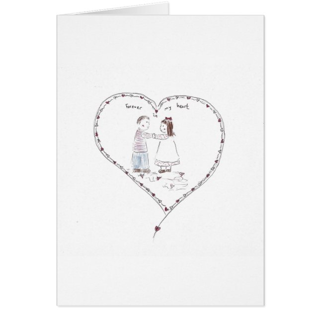 Cartão para sempre em meu coração (Frente)