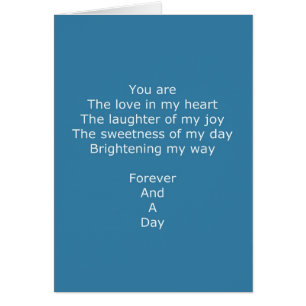 Cartão Para sempre poema