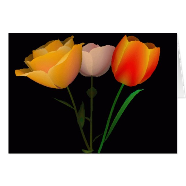 Cartão Para sempre tulipas 2 (Frente Horizontal)