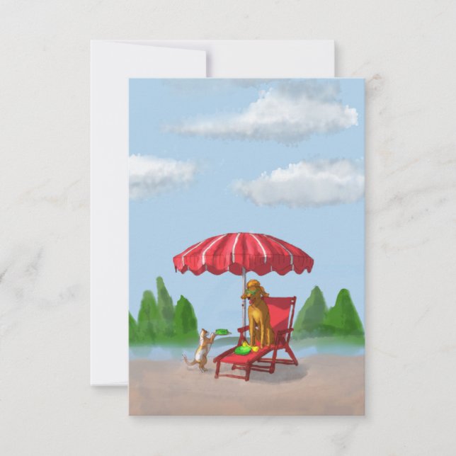 Cartão para Servidores Cat e Poodle Note (Frente)