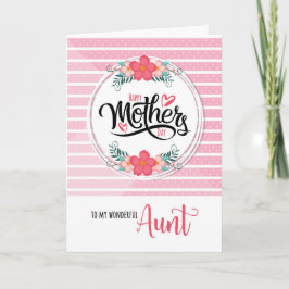 Cartão Para tia no Dia de as mães Rosa Bontânico