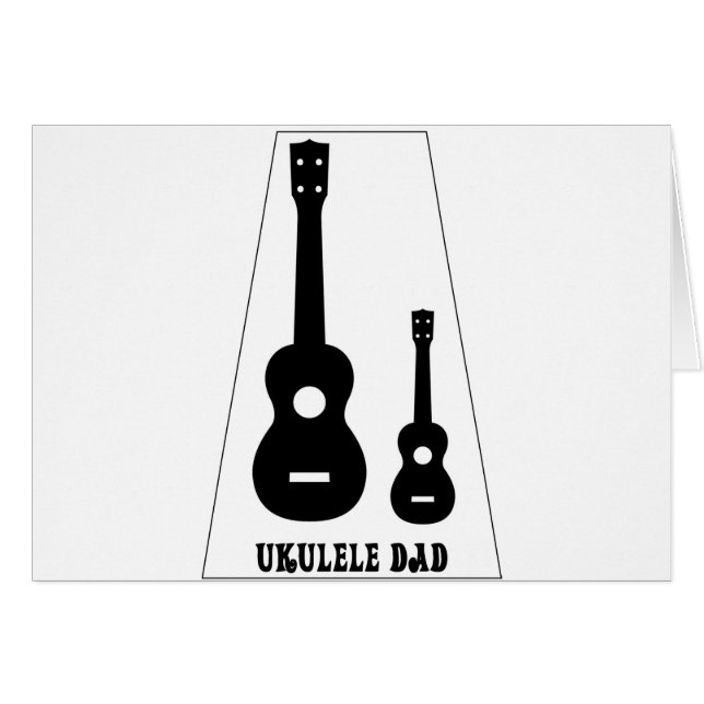 Cartão Para todos os pais do Ukulele! (Frente Horizontal)