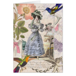 Cartão Para uma diva da forma do vintage - colagem