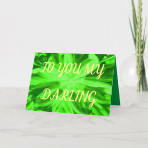 Cartão Para você meu design verde-claro
