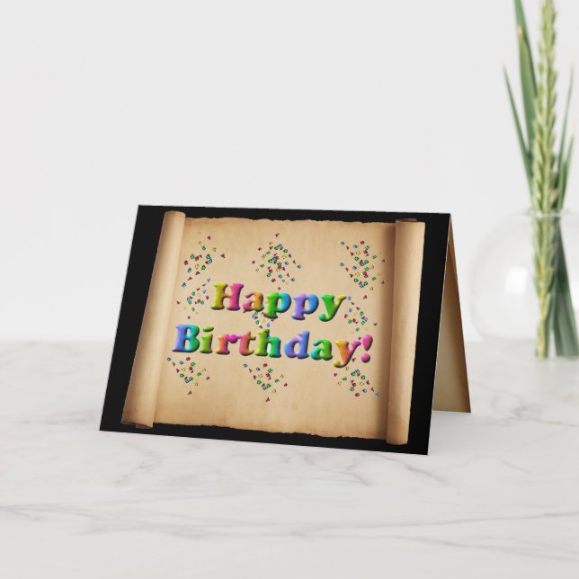 Cartão Parabéns! (Frente)