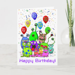Cartão Parabéns à Alienígena de aniversário