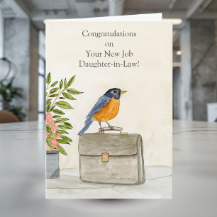 Cartão Parabéns à Nora pelo Novo Emprego Robin