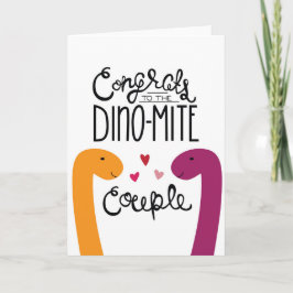 Cartão Parabéns à placa de Casal Dino-Mite
