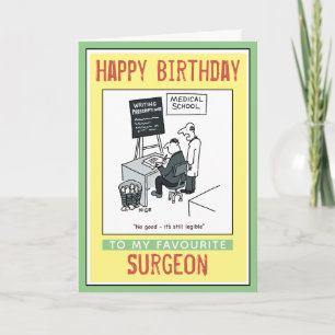 Cartão Parabéns a um cirurgião