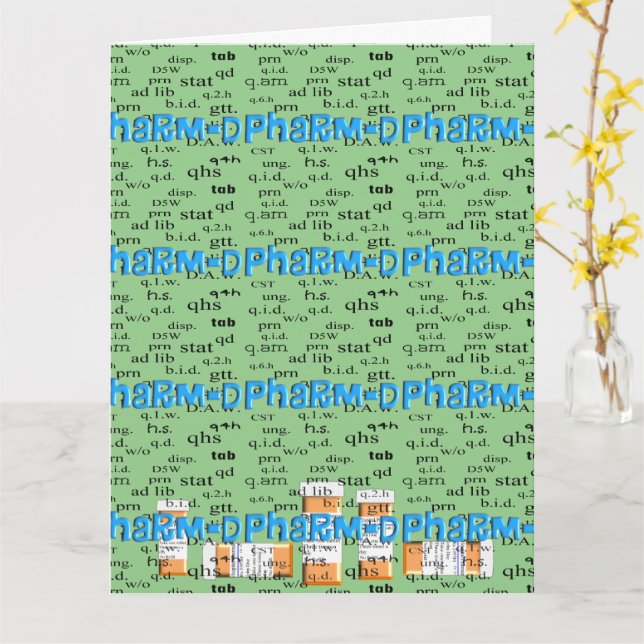 Cartão Parabéns ao Farmacêutico (Flor Amarela)