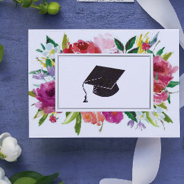 Cartão Parabéns ao Graduado Floral