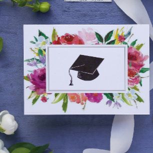 Cartão Parabéns ao Graduado Floral