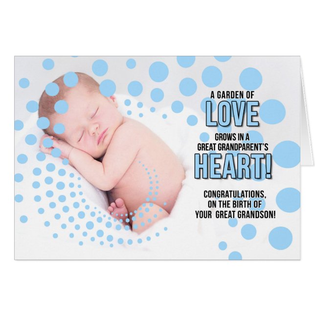 Cartão Parabéns aos Avós Excelentes pelo novo neto (Frente Horizontal)