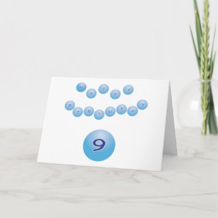 Cartão Parabéns Azul para Meninos 9