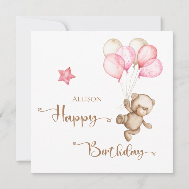 Cartão Parabéns Ballons (Frente)