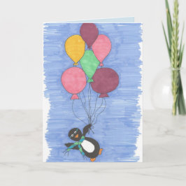 Cartão Parabéns Balões de Aniversário