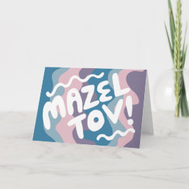 Cartão PARABÉNS BAR BAT MITZVAH Personalizado Moderno Ond