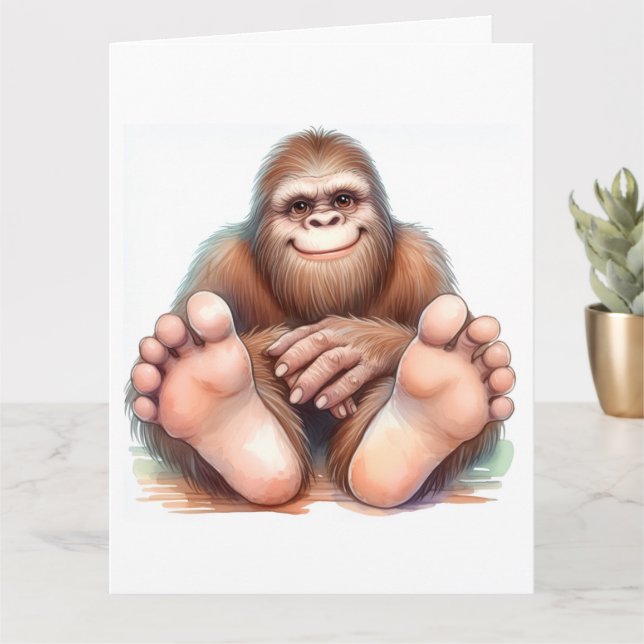 Cartão Parabéns Bigfoot  (Planta pequena)