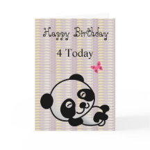 Parabéns Black Lilac Panda Card