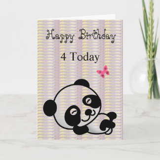 Cartão Parabéns Black Lilac Panda Card