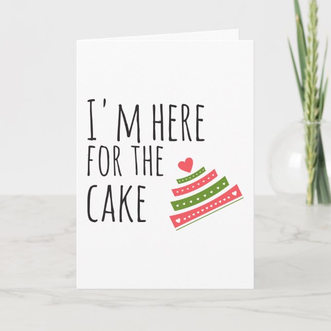 Cartão Parabéns, Bolo Humor (Frente)