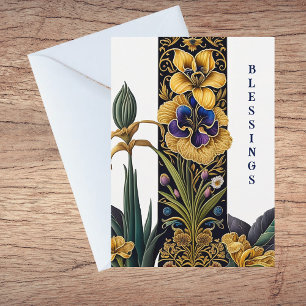 Cartão Parabéns bonito de Batismo Amarelo