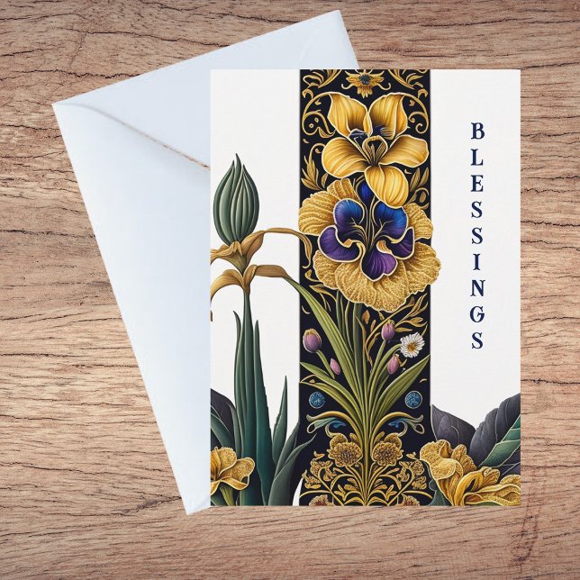 Cartão Parabéns bonito de Batismo Amarelo (Criador carregado)