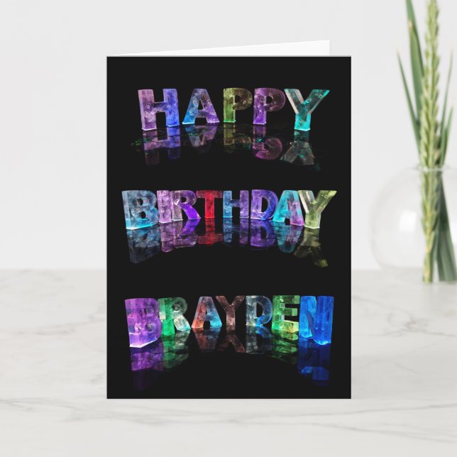 Cartão Parabéns Brayden Card (Frente)