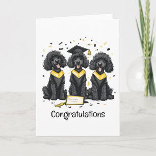 Cartão Parabéns Cães Poodle Padrão