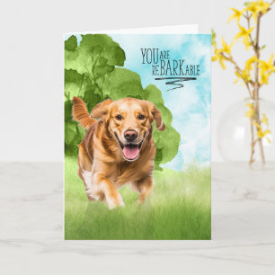 Cartão Parabéns cão reBARKable Golden Retriever