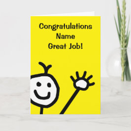 Cartão Parabéns Carinha Amarela Sorridente