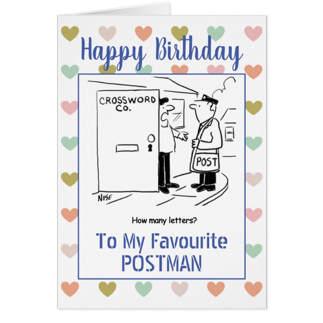 Cartão Parabéns, Carteiro (Frente)