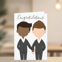 Parabéns Casamento Gay Interracial Homens Casal