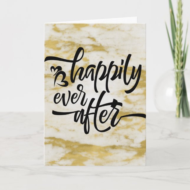 Cartão Parabéns Casamento Noivado União Ouro (Frente)