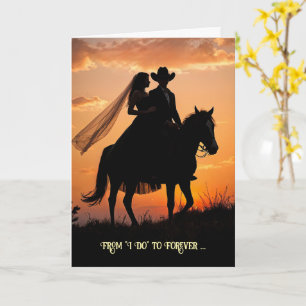 Cartão Parabéns Casamento País Western